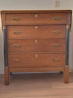 Antieke eiken commode/ladekast in Empire-stijl (1800-1830), Antiek en Kunst, Antiek | Meubels | Kasten, Ophalen of Verzenden