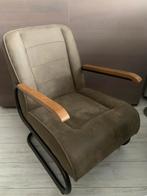 Fauteuil Ivar, Olijfgroen, Leen Bakker, Huis en Inrichting, Fauteuils, Ophalen, Modern, luxe, comfortabel, 75 tot 100 cm, Zo goed als nieuw