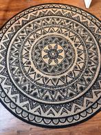 Rond Vloerkleed 200cm - Zwart/Beige Mandala Design, Ophalen, Zwart, Rond, Zo goed als nieuw