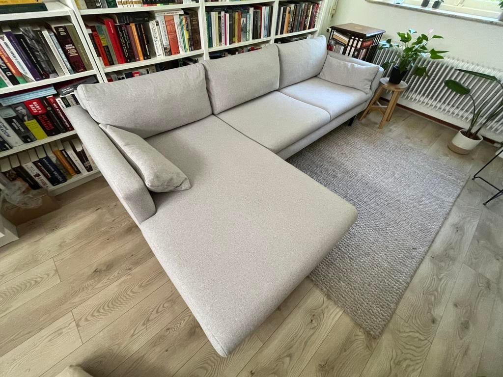 Hoekbank links, grijs, Wehkamp, Scandinavisch / japandi, Huis en Inrichting, Ophalen, Zo goed als nieuw, Scandinavisch, japandi, modern
