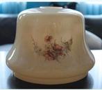 Prachtig retro glazen lampenkap met bloemen, Huis en Inrichting, Lampen | Lampenkappen, Rond, Ophalen of Verzenden, Zo goed als nieuw