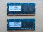 2x Nanya 512MB PC2-5300 DDR2-667MHz non-ECC Unbuffered CL5, Computers en Software, RAM geheugen, 1 GB of minder, Ophalen of Verzenden