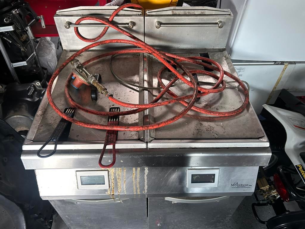 Professioneel dubbele Frietuur gasfles, Ophalen, Gebruikt, Fornuis, Frituur en Grillen