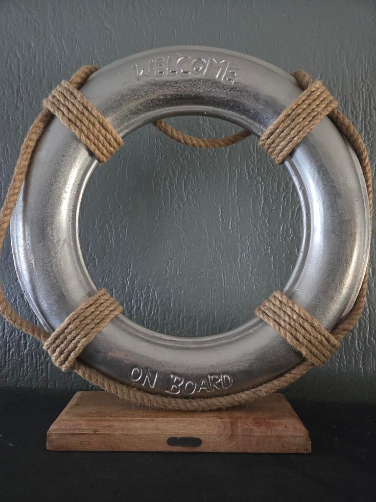 Rivièra Maison Boei Decoratie - Maritieme Sfeer, Ophalen of Verzenden, Metaal, Zilver, Landelijk