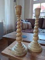 Gedraaide houten kandelaars, Ophalen of Verzenden, Overige materialen