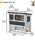 Konijnenhok kunststof, Ophalen, 110 cm of meer, Zo goed als nieuw, 90 cm of meer