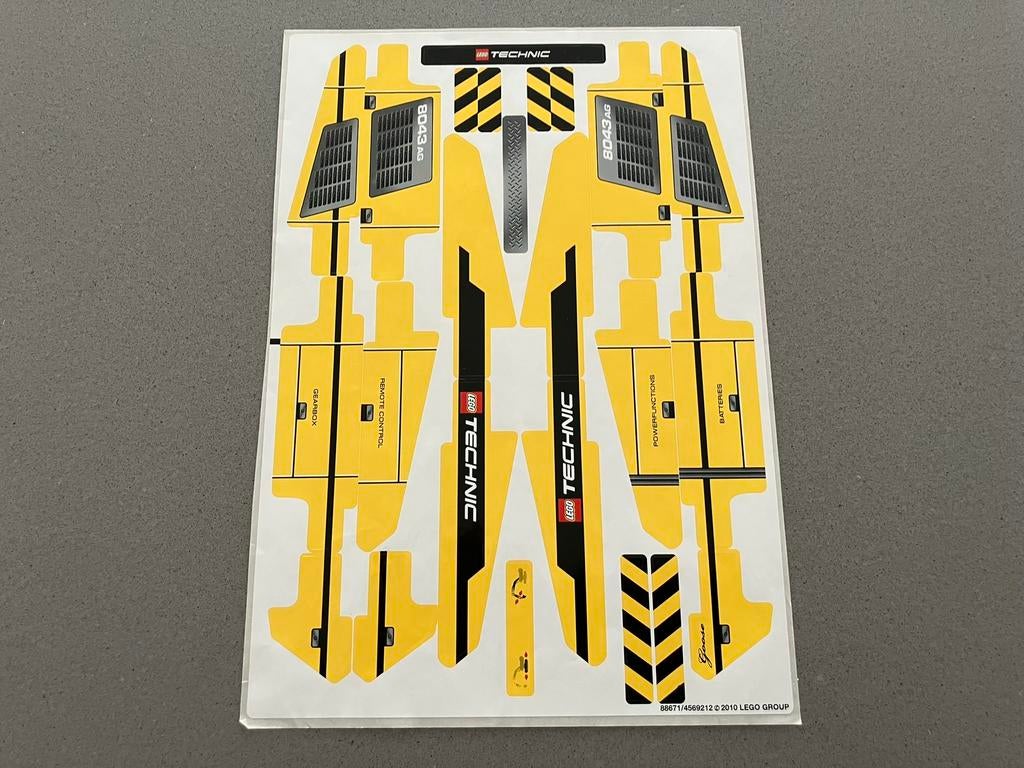 LEGO Technic 8043 Motorized Excavator Stickervel, Kinderen en Baby's, Speelgoed | Duplo en Lego, Ophalen of Verzenden, Nieuw, Lego