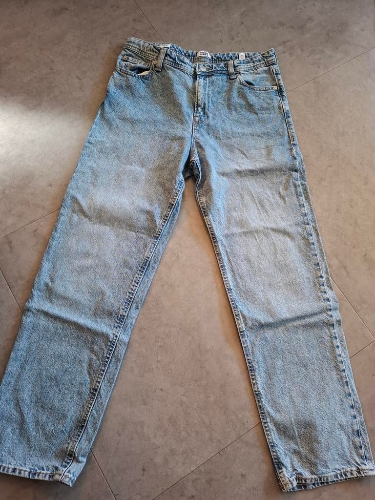 Jack & Jones jeans - Lichtblauwe wijde pijpen, Kinderen en Baby's, Kinderkleding | Maat 170, Ophalen of Verzenden, Zo goed als nieuw