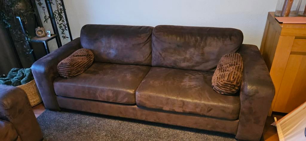 Lederen bank 3-zits en loveseat Goossens Wonen, Ophalen