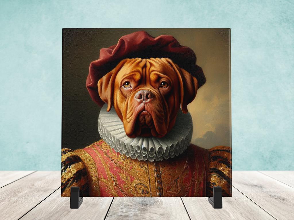 Barok Stijl - Bordeaux Dog tegel, Verzenden, Nieuw