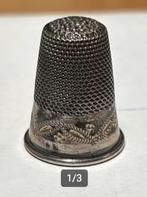 Verzilverde Antieke Vingerhoed, Ophalen of Verzenden, Gebruikt, Zilver