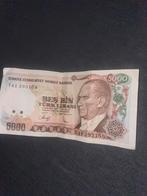 Turkse 5000 Lira bankbiljet, Ophalen of Verzenden, Overige landen, Los biljet