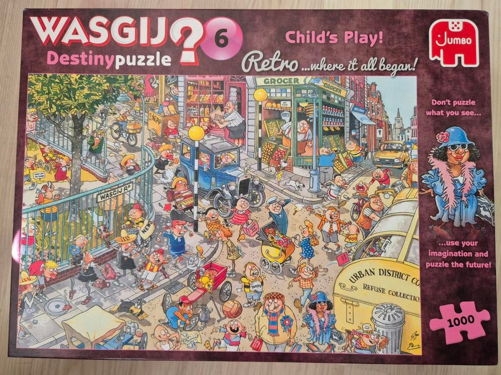 Wasgij Destiny 6 Child's Play! 1000 stukjes, Ophalen of Verzenden, 500 t/m 1500 stukjes