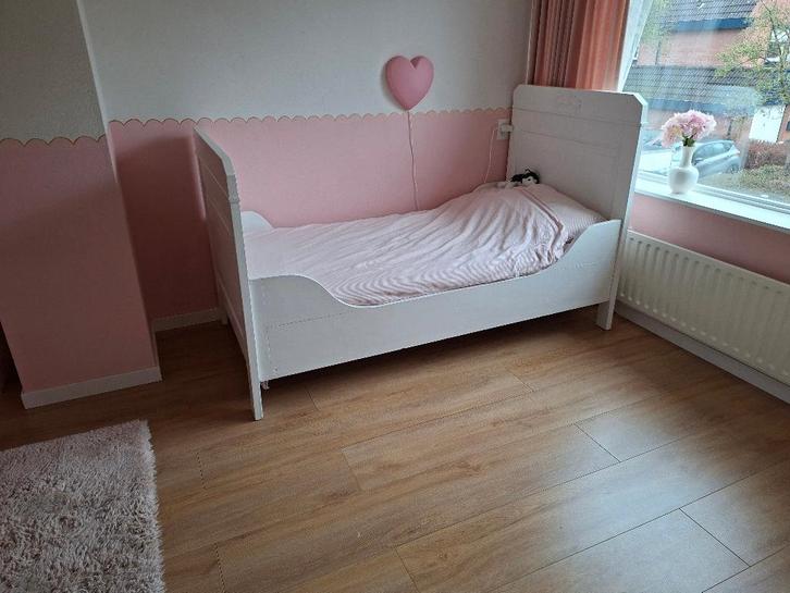 Kinderbed voor meisjes (incl. Matras), Kinderen en Baby's, Kinderkamer | Bedden, Gebruikt, 180 cm of meer, 70 tot 85 cm, Lattenbodem