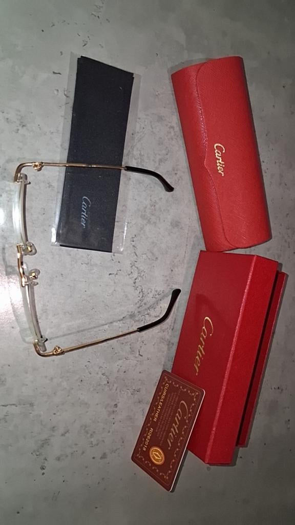 Cartier Transparant Bril - Nieuw, Overige merken, Overige kleuren, Nieuw, Ophalen of Verzenden