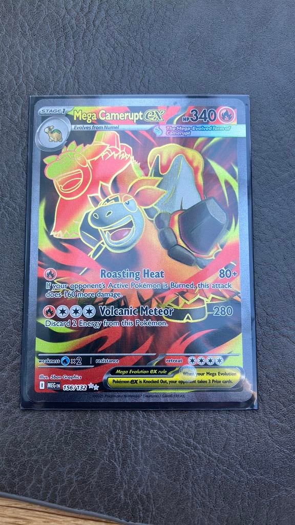 Mega Camerupt EX pokemon kaart, Ophalen, Nieuw, Losse kaart