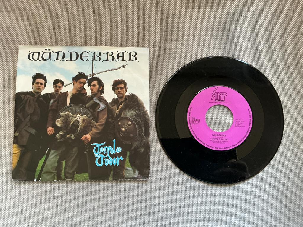 Tenpole Tudor single vinyl. Wünderbar., Ophalen of Verzenden, Zo goed als nieuw, Pop