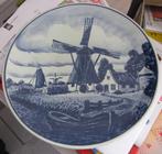Chemkefa Delfts Blauw bord met molen handpainted 29cm, Antiek en Kunst, Ophalen
