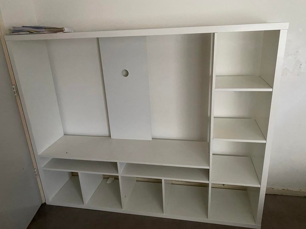 IKEA Lapland TV Meubel - Wit, Huis en Inrichting, Ophalen, Gebruikt, 100 tot 150 cm, 25 tot 50 cm