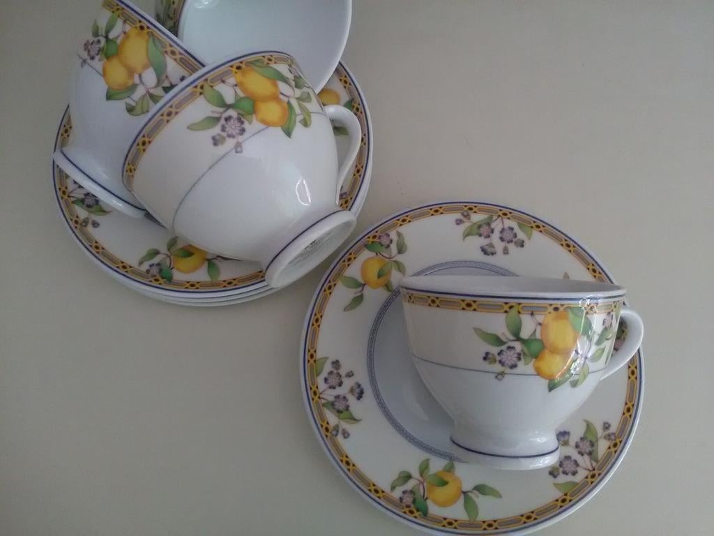 15 winterling  kop en schotels  citroenen, Huis en Inrichting, Keuken | Servies, Ophalen of Verzenden, Porselein, Overige stijlen