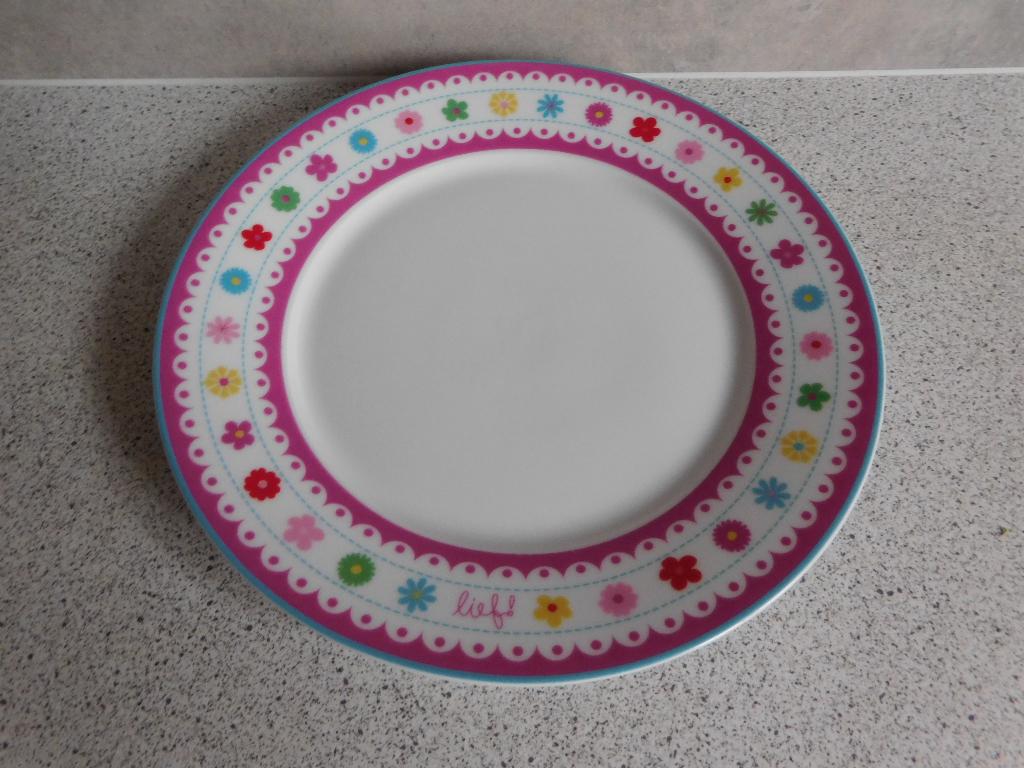 Bord 21 cm. Roze Lief Lifestyle, Ophalen of Verzenden, Zo goed als nieuw, Bord(en), Overige stijlen