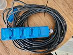 Campingkabel 20m met stekkerdoos en verloopstuk, Ophalen, Gebruikt
