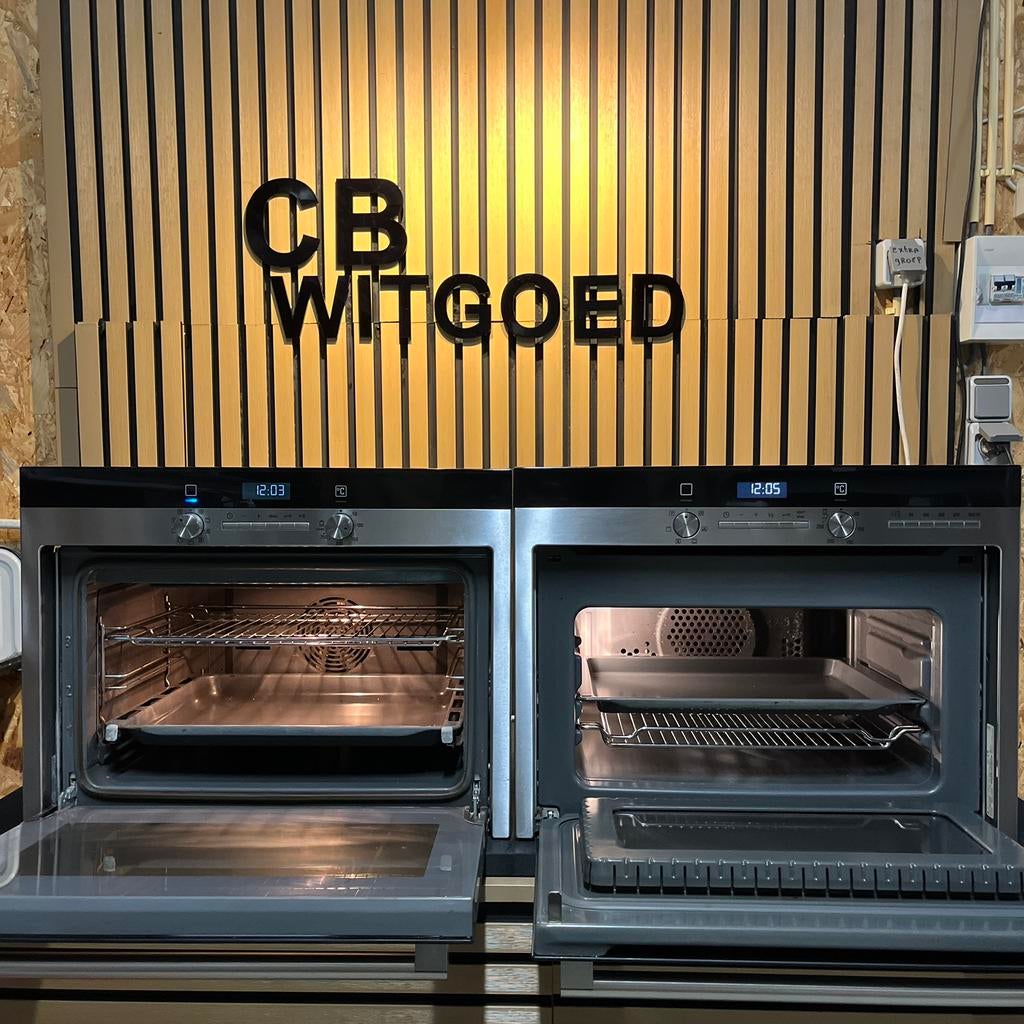 Luxe Siemens set combi oven magnetron + solo oven, Zo goed als nieuw, Oven met grill, Inbouw, 45 tot 60 cm