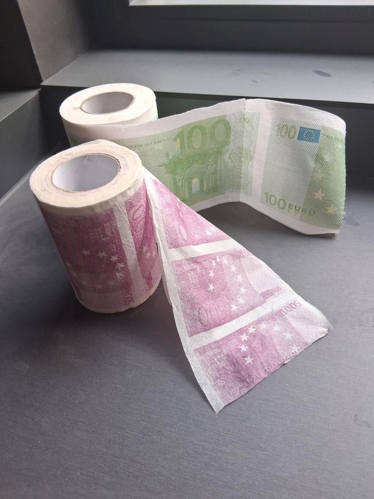 Toiletpapier  100 euro en 500 euro...., Diversen, Cadeaupapier, Ophalen of Verzenden