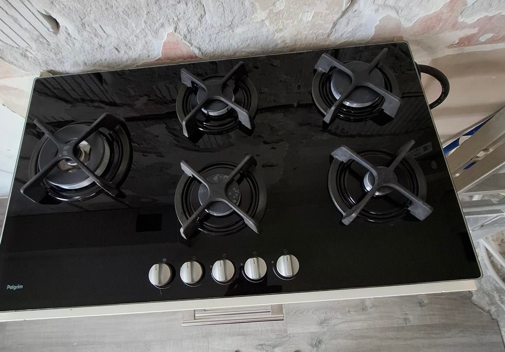Pelgrim 5-pits gaskookplaat, Ophalen, Gebruikt, Minder dan 85 cm, Inbouw