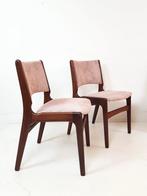 2 4 6 8 roze Deense Erik Buch stoelen model 89 teak nieuw, -, Ophalen of Verzenden, Zo goed als nieuw, Vijf, Zes of meer stoelen
