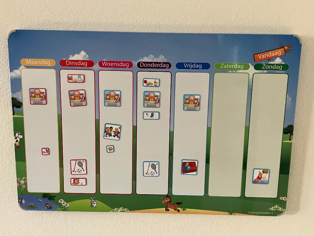 Kinderplanbord Weide incl. Magneten, Kinderen en Baby's, Ophalen of Verzenden, Gebruikt
