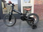 Kinderfiets Deryan met zijwieltjes - Zwart, Ophalen of Verzenden, Zo goed als nieuw, 16 tot 20 inch, Zijwieltjes