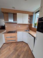 U-Keuken met bargedeelte en apparatuur, Huis en Inrichting, Keuken | Complete keukens, Ophalen, Gebruikt, U-keuken, Kunststof