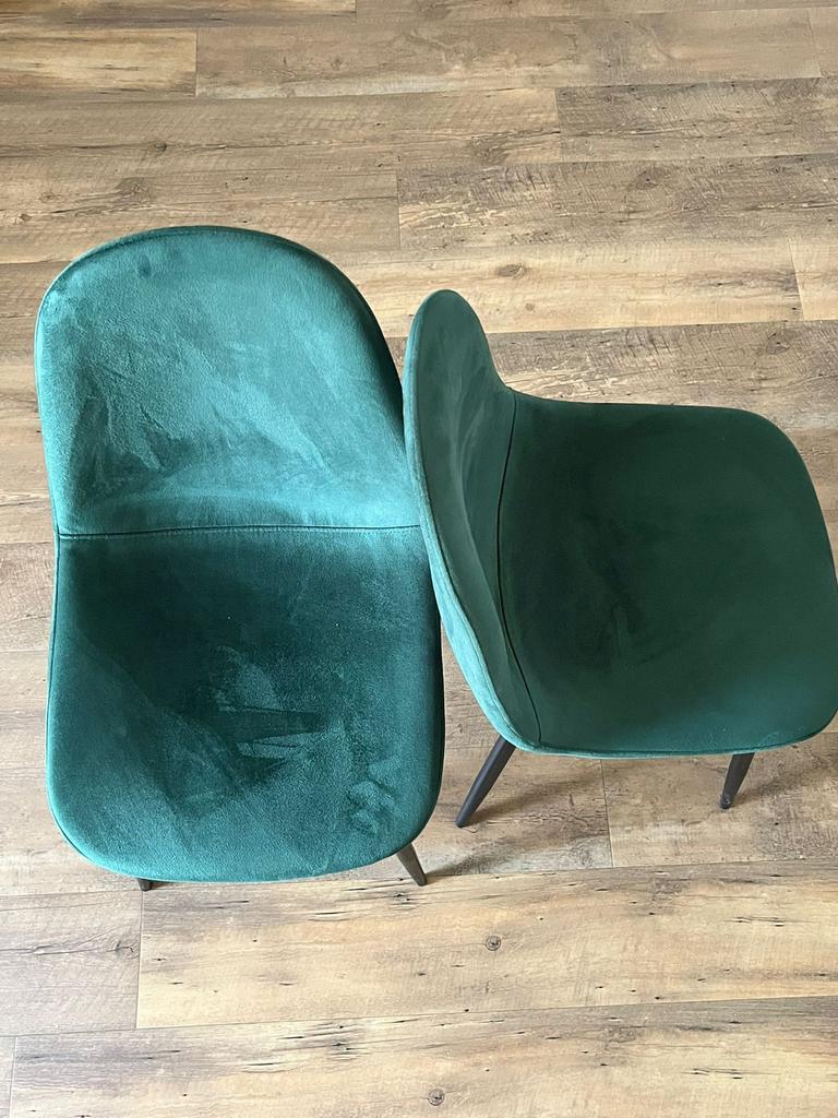 2 Groene eetkamerstoelen - Zo goed als nieuw, Twee, Overige kleuren, Ophalen of Verzenden, Zo goed als nieuw