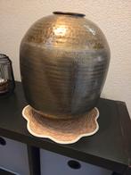 Goud kleurige grote vaas, Ophalen, Overige materialen, Gebruikt, Overige kleuren