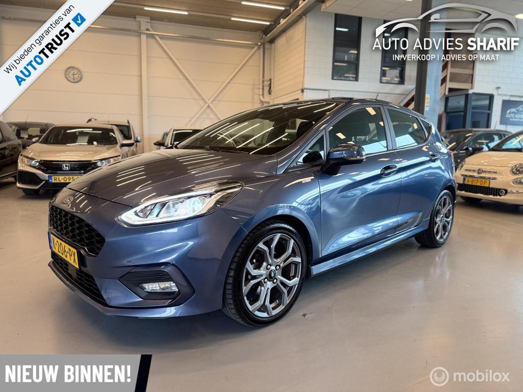 Ford Fiesta 1.0 EcoBoost Hybrid ST-Line Titanium, Auto's, Voorwielaandrijving, Euro 6, Blauw, 49 €/maand
