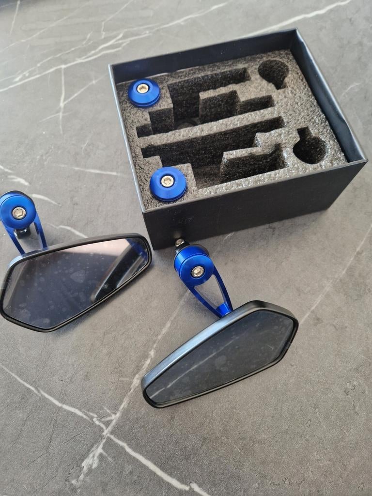 Motor Stuureinde Spiegels | Blauw, Auto-onderdelen, Spiegels, Ophalen of Verzenden