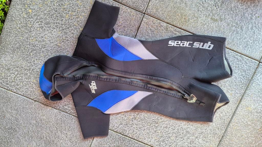 Seac Sub dubbel duikpak 5/6mm, maat M, Watersport en Boten, Duiken, Ophalen of Verzenden, Gebruikt, Duikpak