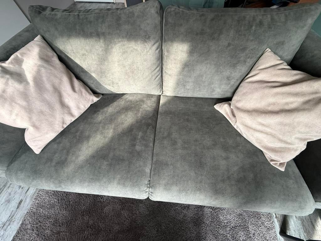 2 zits Spengen bank groen | 2,5 jaar oud | rookvrij, Huis en Inrichting, Banken | Sofa's en Chaises Longues, Ophalen, Zo goed als nieuw