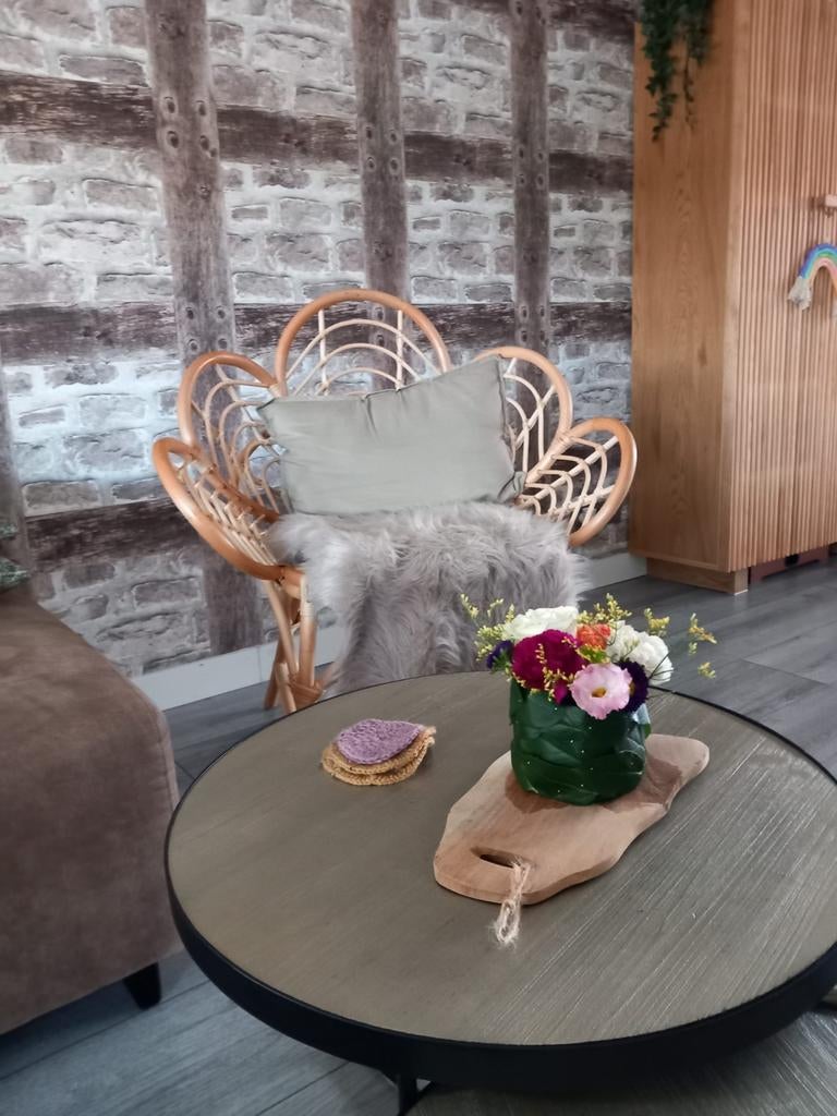 Lotus stoel met bontje, Ophalen, Eén