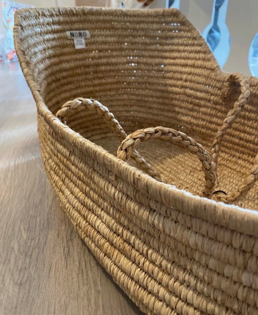 Noro Paris Mozes babymand van raffia met matrasje, Ophalen of Verzenden, Nieuw, Wieg