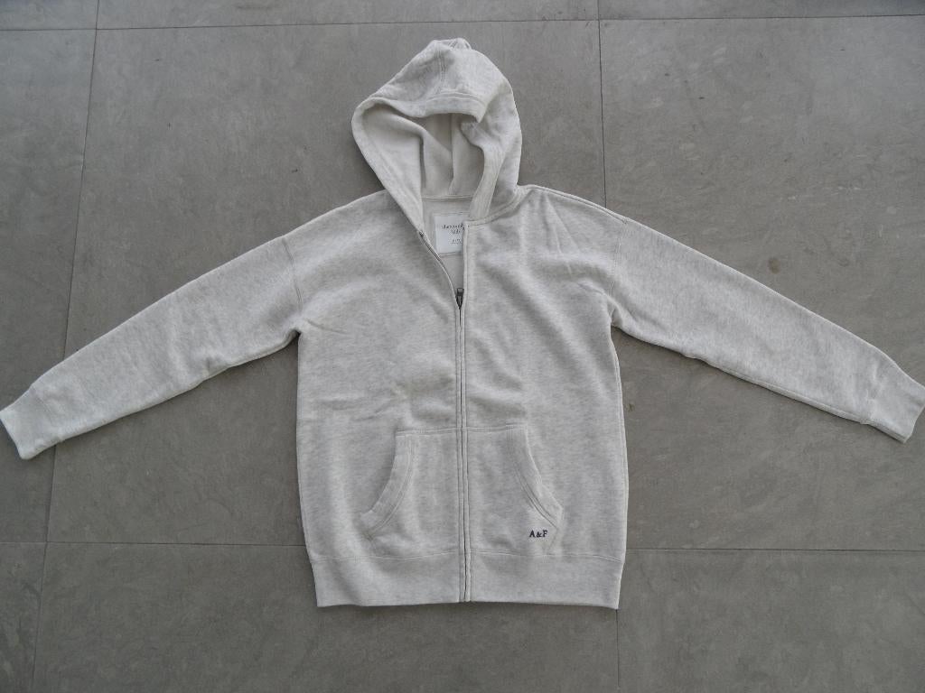 Grijs vest van Abercombie & Fitch, maat 152 meisje, ZGAN!, Kinderen en Baby's, Kinderkleding | Maat 152, Meisje, Trui of Vest