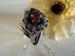 R275/Prachtige Unieke Floral GRANAAT ring 17, Gebruikt, Verzenden, X, Dame