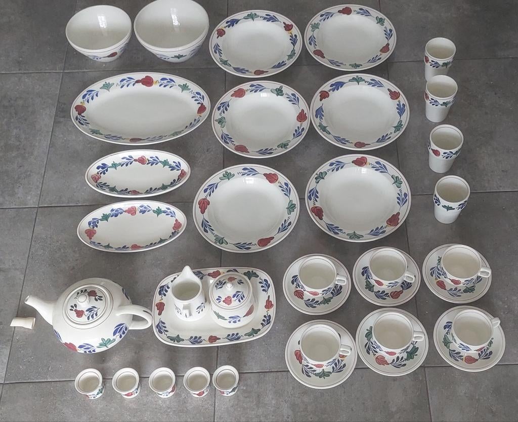 Boerenbont service, Ophalen of Verzenden, Aardewerk, Boerenbont, Schaal of Schalen