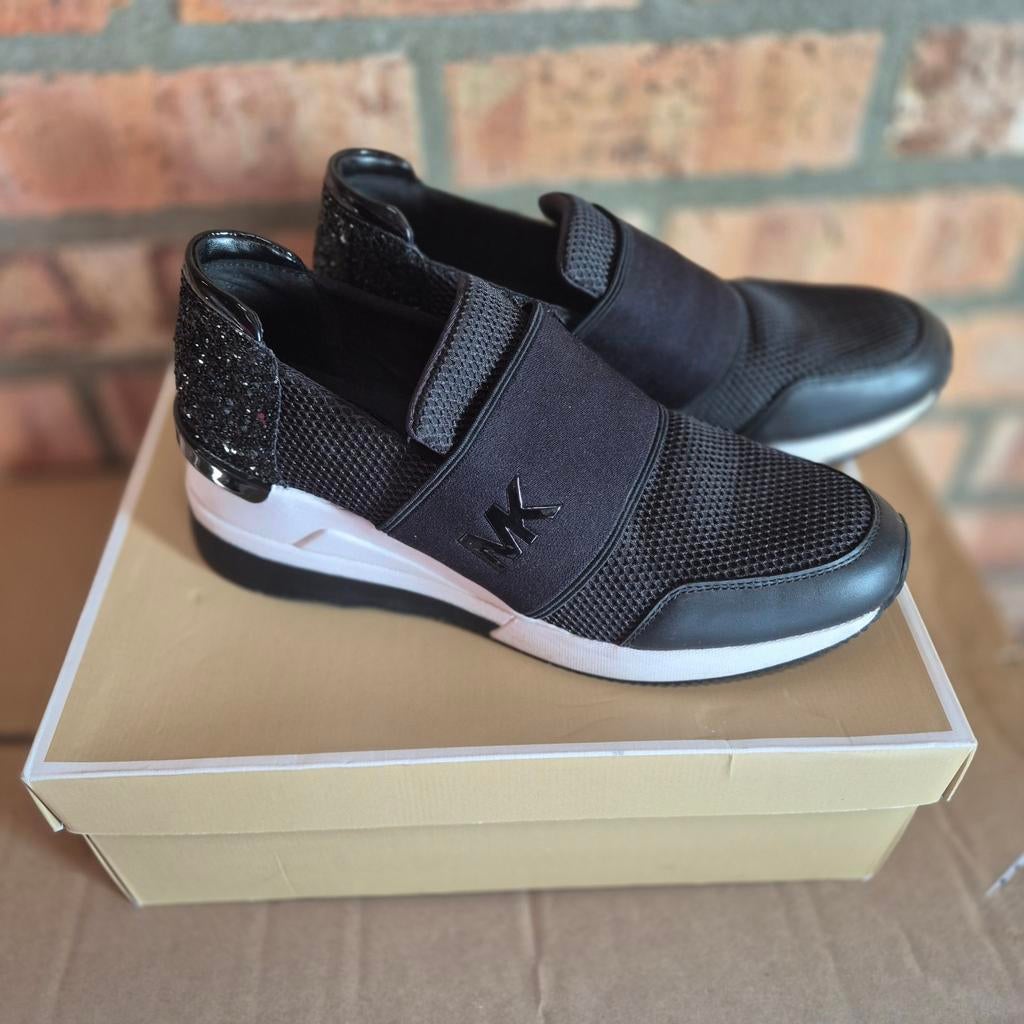 Michael Kors sneakers maat 40 - Zwart met glitter, Ophalen of Verzenden, Zo goed als nieuw, Zwart, Sneakers of Gympen