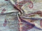 Lap stof stretch tricot Paisley motief rose beige 150x130 cm, 120 cm of meer, Beige, Nieuw, Ophalen of Verzenden