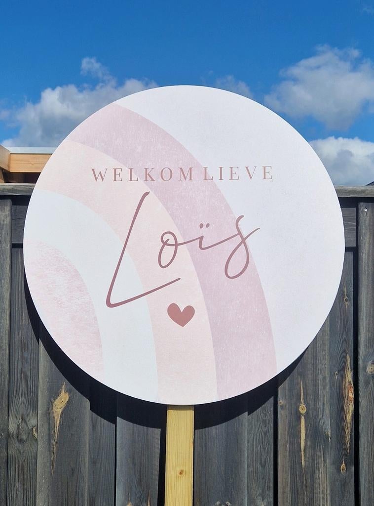 Gepersonaliseerd geboortebord te huur, Ophalen, Nieuw, Geboortebord