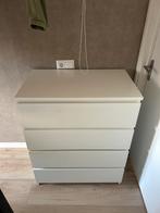 Ikea malm commode kast wit 4 lades, Ophalen, 50 tot 100 cm, Zo goed als nieuw, 3 of 4 laden