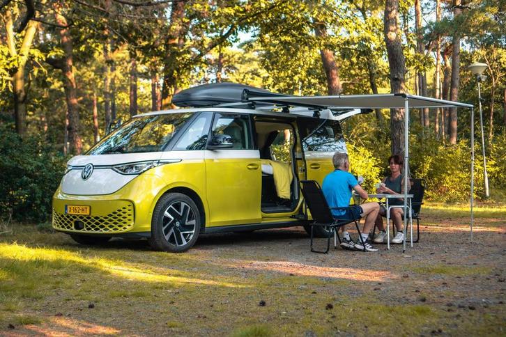 Volkswagen ID.BuZz 77kWh 204 PK 2023 Lime/Wit is Incl Btw, Auto's, Volkswagen, Particulier, ID.Buzz, Elektrisch, Overige carrosserieën