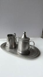 Melk en suiker van tin. Edeltin uit brugge, Ophalen of Verzenden